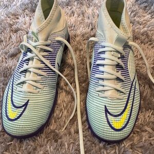 Nike Mint and Purple Soccer Cleats
